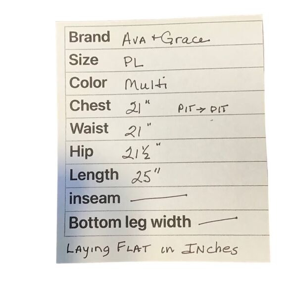 Ava & Grace PL Women’s Blouse Top Multicolored Navy White pink 3/4 sleeve - Picture 5 of 5